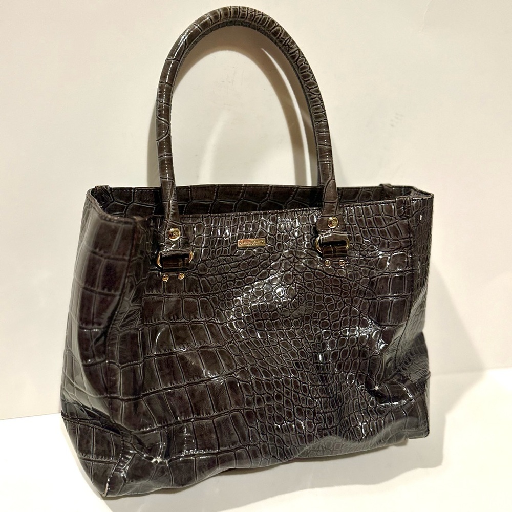 Kate Spade Women's Black Leather
Bristol Drive Elisa Croc Bag Small Tote